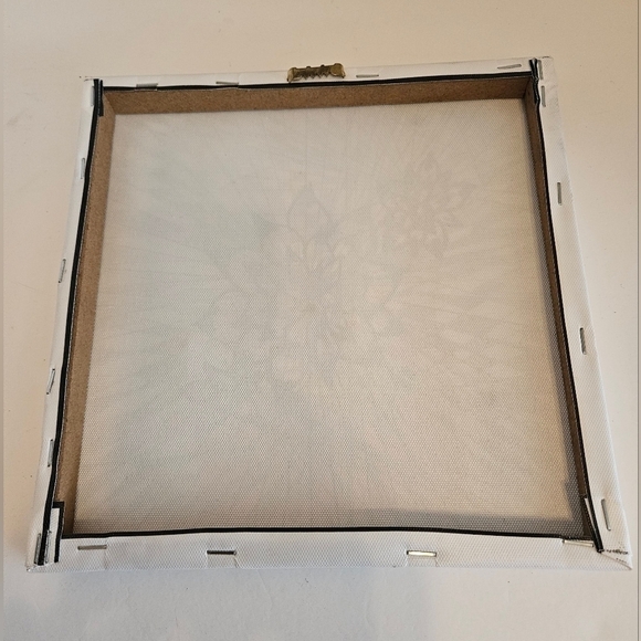 Hand Crafted unique pencil & sharpie on white canvas 3-D Upcycled artwork Floral - Picture 6 of 8